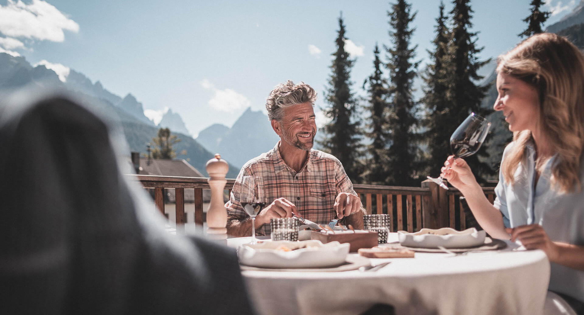 Essen auf der Terrasse