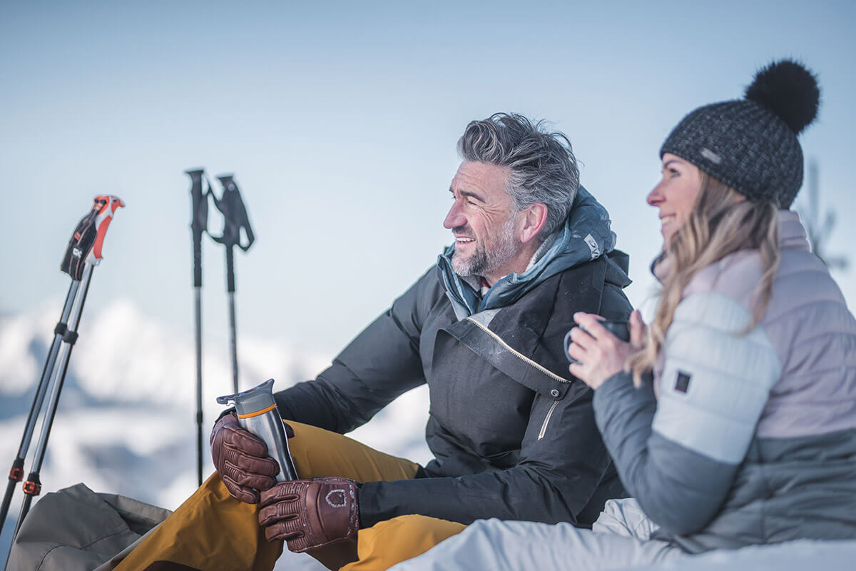 Snowshoe hiking - winter holidays