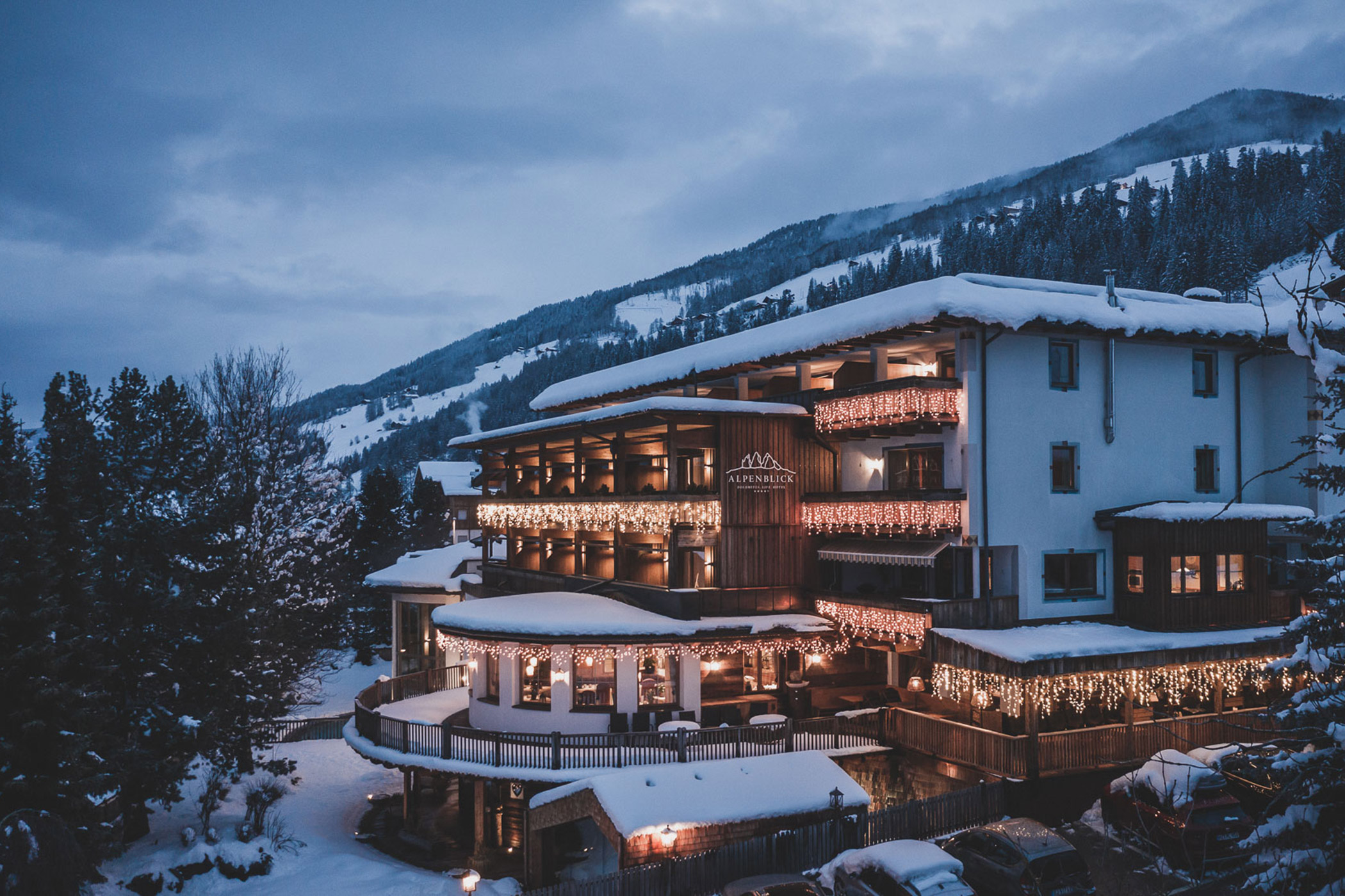 Alpenblick in Winter