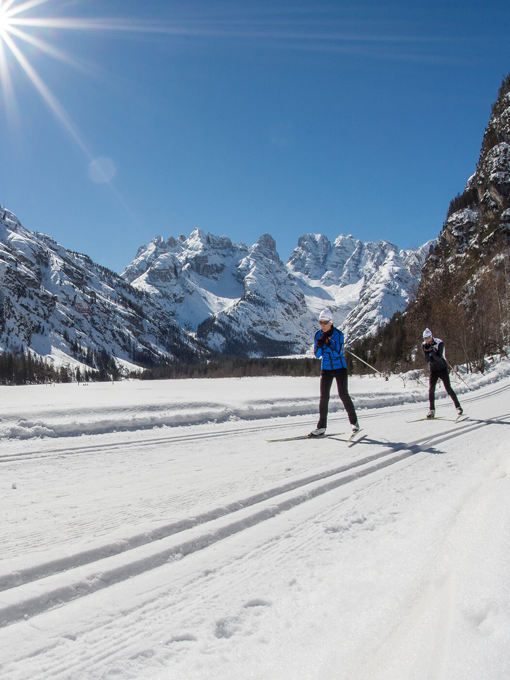 Sci di fondo nell'area dolomitica delle 3 Cime
